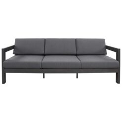 Biloxi Aluminium Outdoor Sofa, 3 Seater, Charcoal