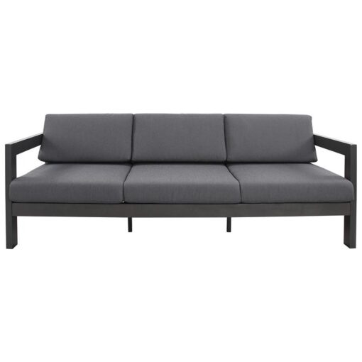 Biloxi Aluminium Outdoor Sofa, 3 Seater, Charcoal