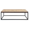 Bolden Parquet Timber Top Iron Coffee Table, 150cm