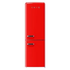 CHiQ Retro Style 231 Litre Bottom Mount Fridge - Red