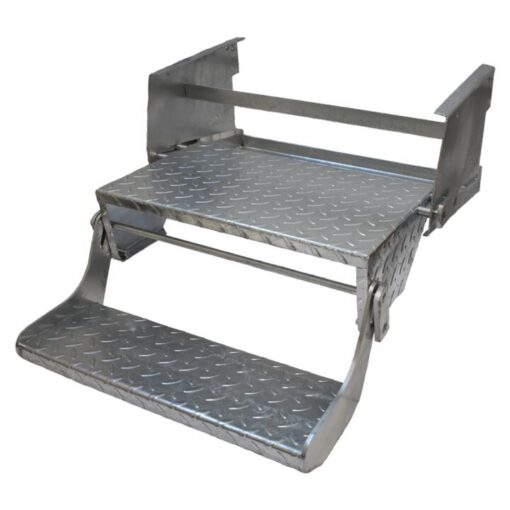 COAST Double Pull-Out Caravan Step - Galvanised Steel 560mm