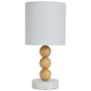 Cara Timber Base Table Lamp, White