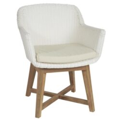 Catalina Outdoor Carver Dining Chair, White