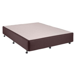 Chesden Australian Made Commercial Grade Fabric Ensemble Bed Base with Castor Feet, King (2x Long Single), Chocolate