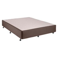 Chesden Australian Made Commercial Grade Fabric Ensemble Bed Base with Castor Feet, King Single, Walnut