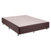 Chesden Australian Made Commercial Grade Fabric Ensemble Bed Base with Chrome Hood Castor Feet, Single, Chocolate