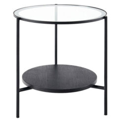 Chester Glass Top Round Side Table