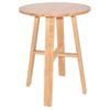 Chunk Commercial Grade Timber Round Bar Table, 80cm, Natural