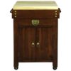 Cucina Mahogany Timber Butcher Block Kitchen Island with Castors, Small, Mahogany