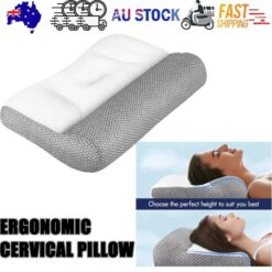 Ergonomic Cervical Pillow Contour Orthopedic Neck Pain Adjustable Bed Pillow