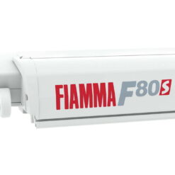 Fiamma F80s Polar White Cassette / Royal Blue Fabric Box Awning