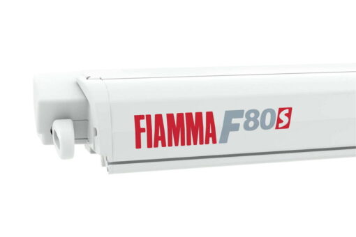 Fiamma F80s Polar White Cassette / Royal Blue Fabric Box Awning