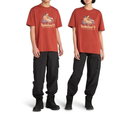 Front Boot Graphic T-Shirt Red