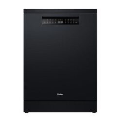 Haier 60cm Freestanding Dishwasher with Steam - Black