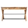 Holmes Mango Wood 3 Drawer Desk, 142cm
