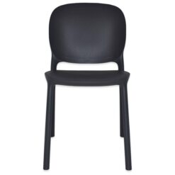 Hug Italian Made Commercial Grade Indoor / Outdoor Dining Chair, Anthracite