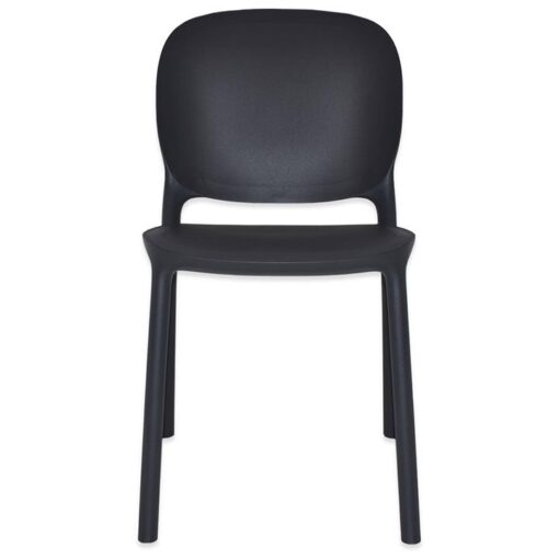 Hug Italian Made Commercial Grade Indoor / Outdoor Dining Chair, Anthracite