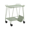 Kian Steel Bar Cart Trolley, Sage Green