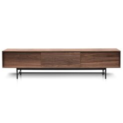 Kyneton Wooden Sliding Door TV Unit, 210cm, Walnut