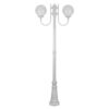 Lisbon Italian Made IP43 Exterior Up Post Light, 2 Light, Style A, 225cm,White