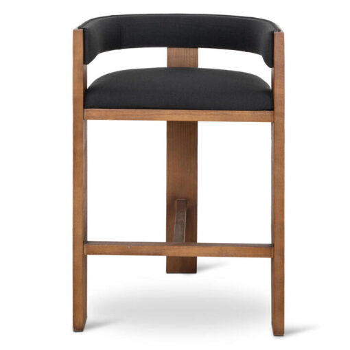 Loews Elm Timber & Fabric Counter Stool, Natural / Black
