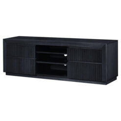 Loresa Wooden 4 Drawer TV Unit, 180cm, Black