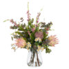 Louvenia Artificial Protea Mixed Arrangement in Glass Vase, 65cm