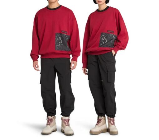 Lunar New Year Crew Neck Sweatshirt Red