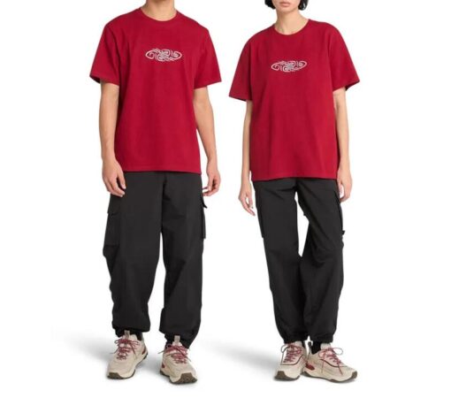 Lunar New Year Graphic Short Sleeve T-Shirt Red
