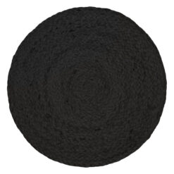 Madden Jute Round Placemat, Pack of 4, Black