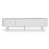 Malin Wooden 4 Door Oval TV Unit, 200cm, White