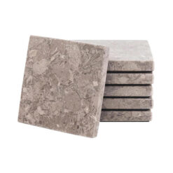 Marcellus Marble Square Coaster, Set of 6, Grey