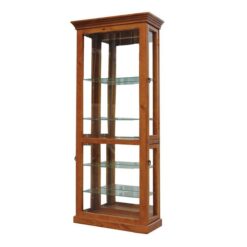 Mary New Zealand Pine Timber Display Cabinet, Blackwood