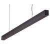 Maxi-40 Aluminium Dimmable LED Linear Pendant Light with Flat Black Diffuser, 24W, 4000K, Black