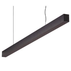 Maxi-40 Aluminium Dimmable LED Linear Pendant Light with Flat Black Diffuser, 24W, 4000K, Black