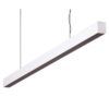 Maxi-40 Aluminium Dimmable LED Linear Pendant Light with Flat Black Diffuser, 48W, 4000K, White