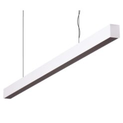 Maxi-40 Aluminium Dimmable LED Linear Pendant Light with Flat Black Diffuser, 48W, 4000K, White