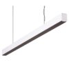 Maxi-40 Aluminium Dimmable LED Linear Pendant Light with High Black Diffuser, 48W, 4000K, White