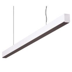 Maxi-40 Aluminium Dimmable LED Linear Pendant Light with High Black Diffuser, 48W, 4000K, White