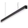 Maxi-40 Aluminium Dimmable LED Linear Pendant Light with High Frosted Diffuser, 24W, 3000K, Black