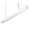 Maxi-40 Aluminium Dimmable LED Linear Pendant Light with High Prismatic Diffuser, 24W, 4000K, White