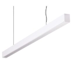 Maxi-40 Aluminium Dimmable LED Linear Pendant Light with High Prismatic Diffuser, 24W, 4000K, White
