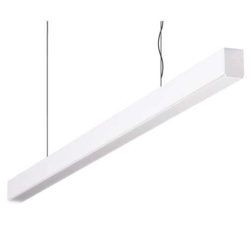 Maxi-40 Aluminium Dimmable LED Linear Pendant Light with High Prismatic Diffuser, 24W, 4000K, White