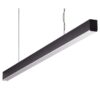Maxi-40 Aluminium Dimmable LED Linear Pendant Light with High Prismatic Diffuser, 34W, 4000K, Black