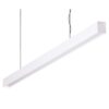 Maxi-40 Aluminium Dimmable LED Linear Pendant Light with Low Frosted Diffuser, 24W, 4000K, White