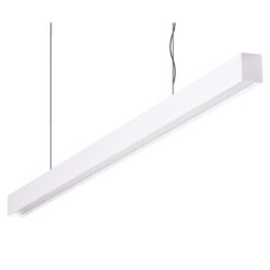 Maxi-40 Aluminium Dimmable LED Linear Pendant Light with Low Frosted Diffuser, 24W, 4000K, White