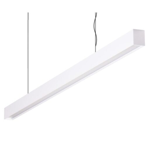 Maxi-40 Aluminium Dimmable LED Linear Pendant Light with Low Frosted Diffuser, 24W, 4000K, White