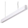 Maxi Curve Aluminium Dimmable LED Linear Pendant Light with Clear Diffuser, 24W, 3000K, White