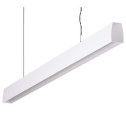 Maxi Curve Aluminium Dimmable LED Linear Pendant Light with Clear Diffuser, 24W, 4000K, White