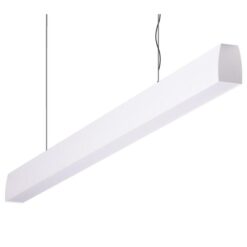 Maxi Curve Aluminium Dimmable LED Linear Pendant Light with Frosted Diffuser, 24W, 3000K, White